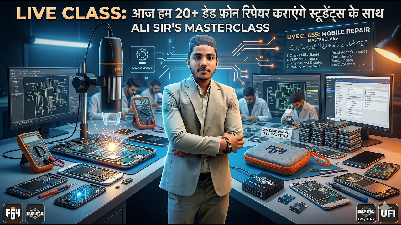 LIVE 20+ Phone Repairing Practical Class | Dead Boot Repair | Fault Finding | F64 Box Training