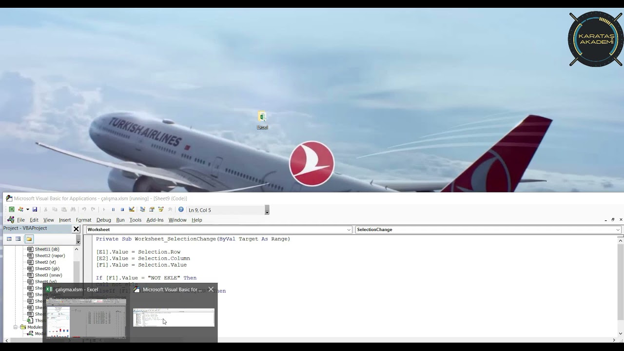 MS Excel | Excel VBA Macro | DERS 32 | Excel'de Sayfa İçerisine Kod Yazma