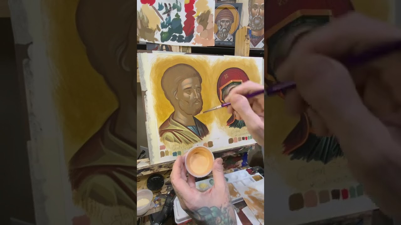 Основы православной иконописи: базовые навыки работы с кистью.
