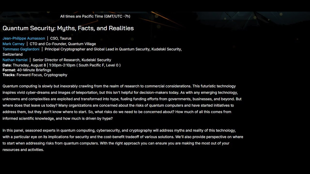 Quantum Security: Myths, Facts, and Realities
