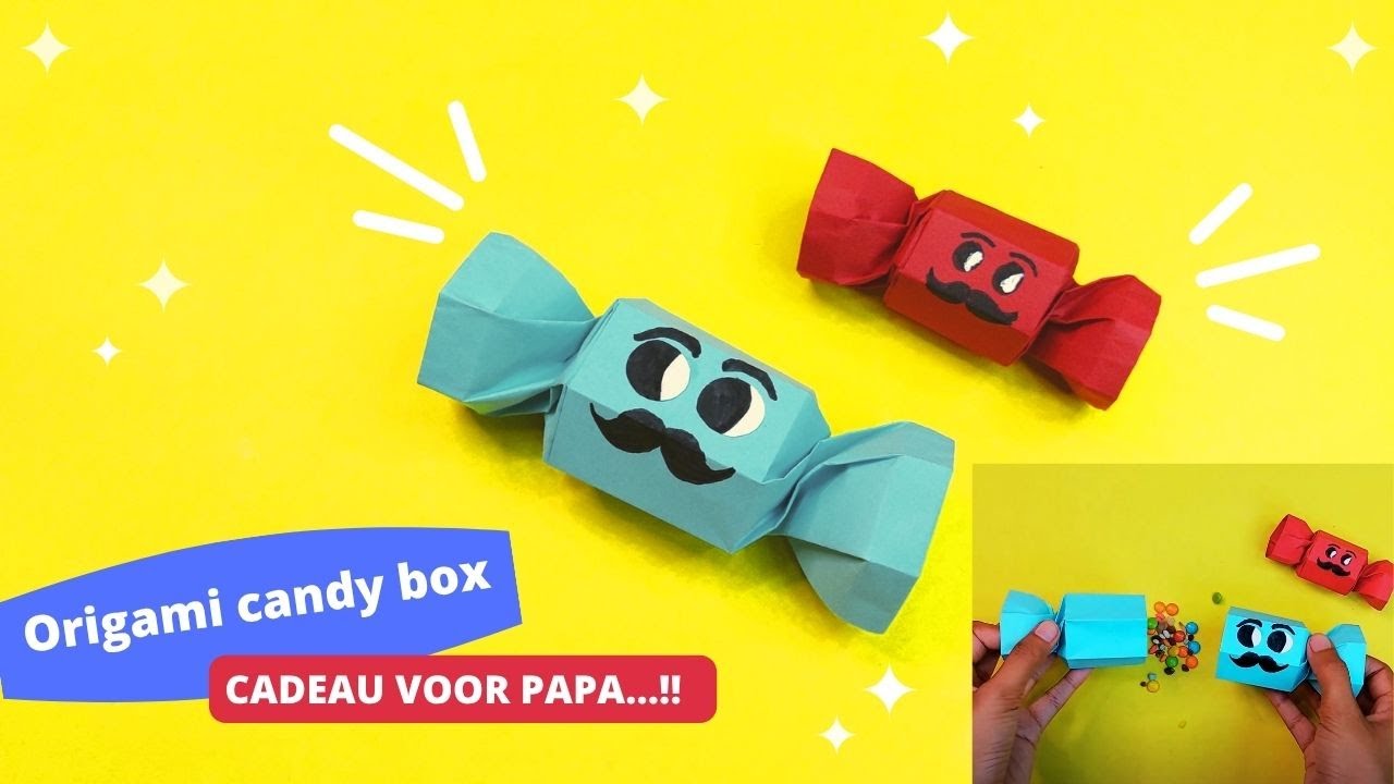 ★ DIY: ZELF een CADEAU DOOSJE maken voor VADERDAG ★  Knutselen met papier / Vaderdag knutselen
