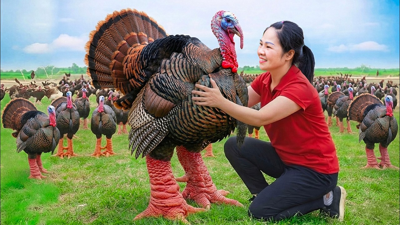 Harvest Mutated Elephant-footed Turkey & Go to Market Sell | The most beautiful turkey in the world