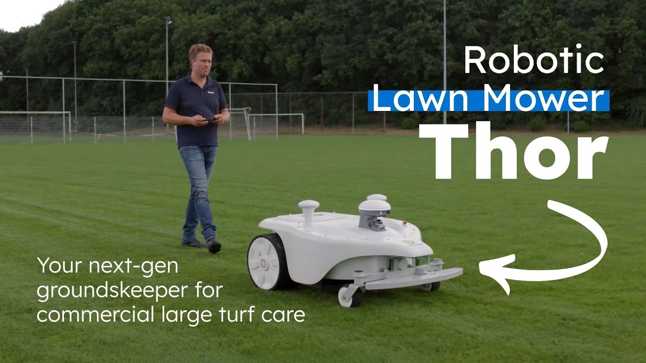 Commercial Robotic Lawn Mower Thor Designed for Large Fileds | Fully Automated, Smarter, Safer
