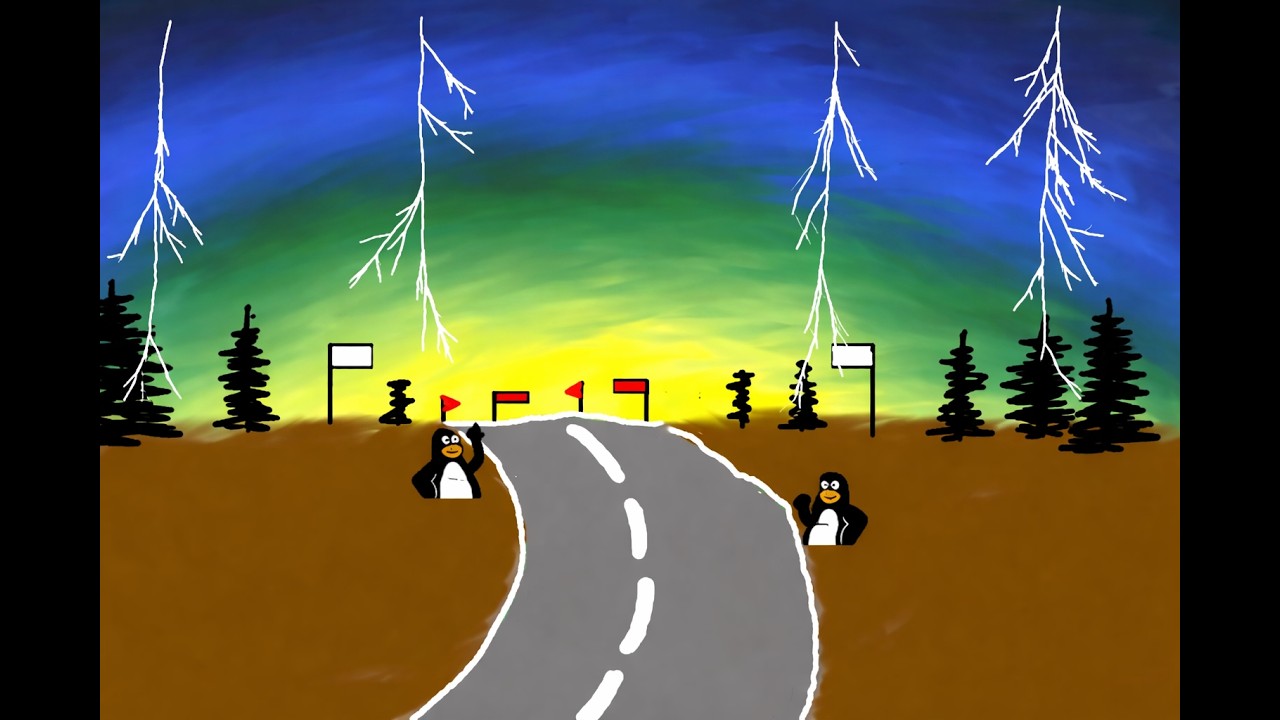How to Draw a Road Scene in Tux Paint | Step-by-Step Tutorial