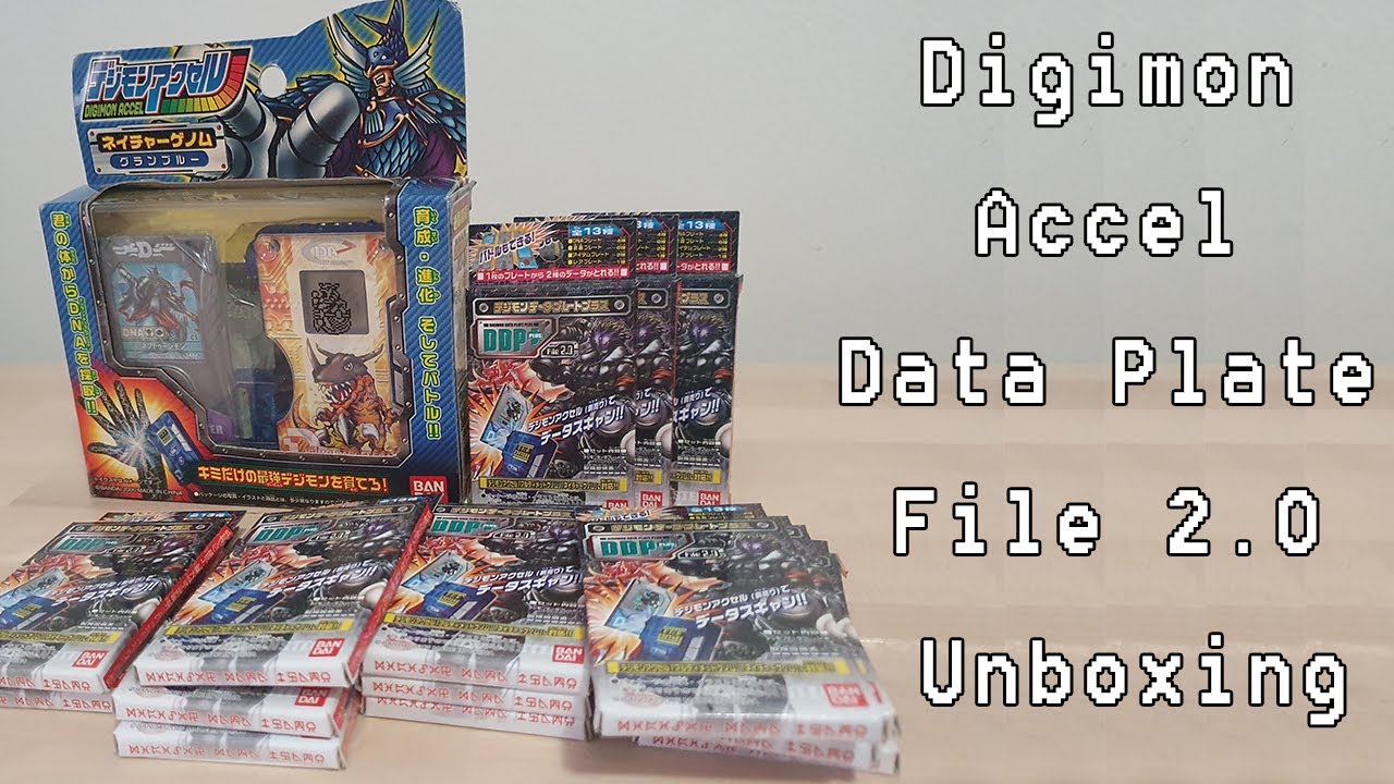 Digimon Accel Data Plate File 2.0 Unboxing