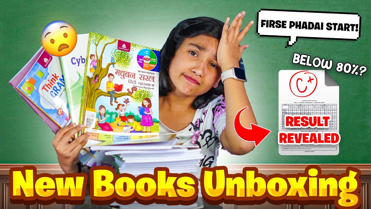 Unboxing My New School Books 📘🛍️ + Final Exam Results! 🎓💯 #learnwithpari