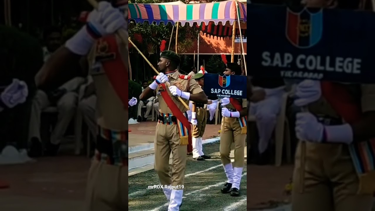 NCC cadets salute to chief guest with NCC flag#NCC#status#Indian#army#salute#parade#nccshortsvideo