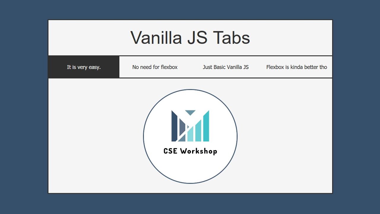 Tabs Using Vanilla Javascript