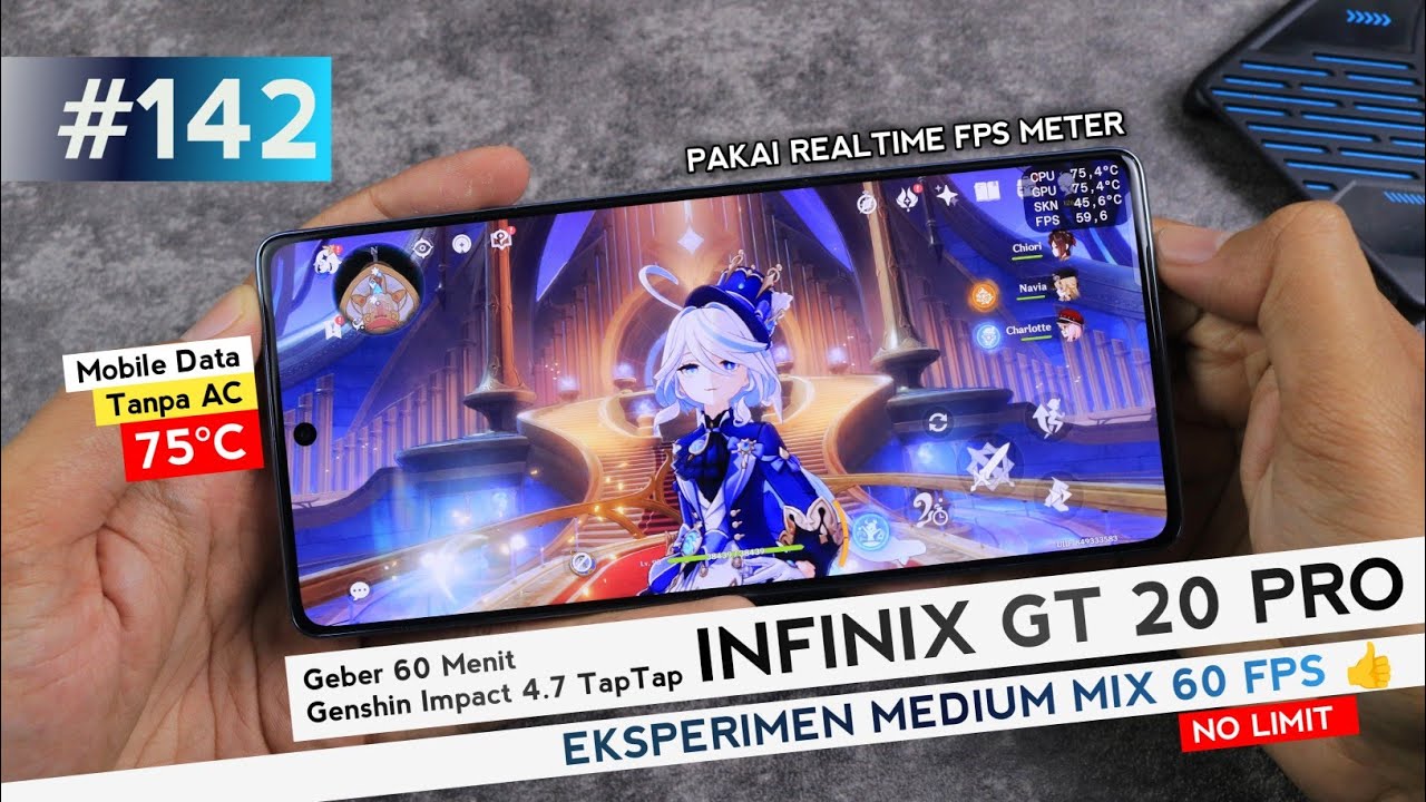GEBER 1 JAM GENSHIN IMPACT INFINIX GT 20 PRO MEDIUM MIX 60 FPS !
