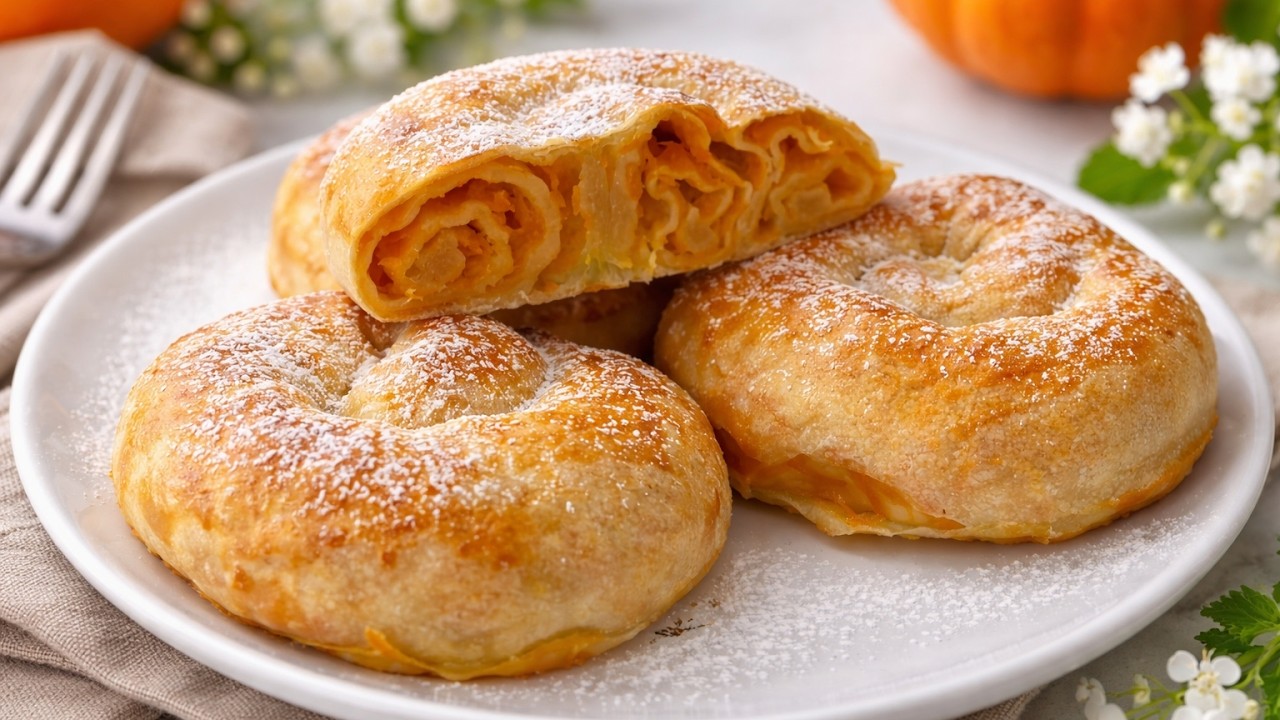 Grandma’s Moldovan Pumpkin Plăcinte (Pumpkin Strudel) – Crispy, Sweet & Irresistible!