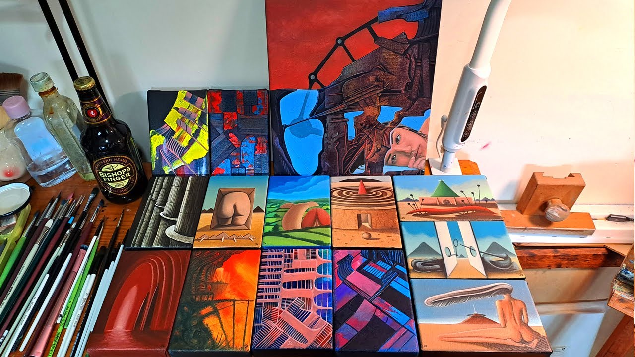 New Paintings! | Oil Painting | Art Vlog | Surrealism