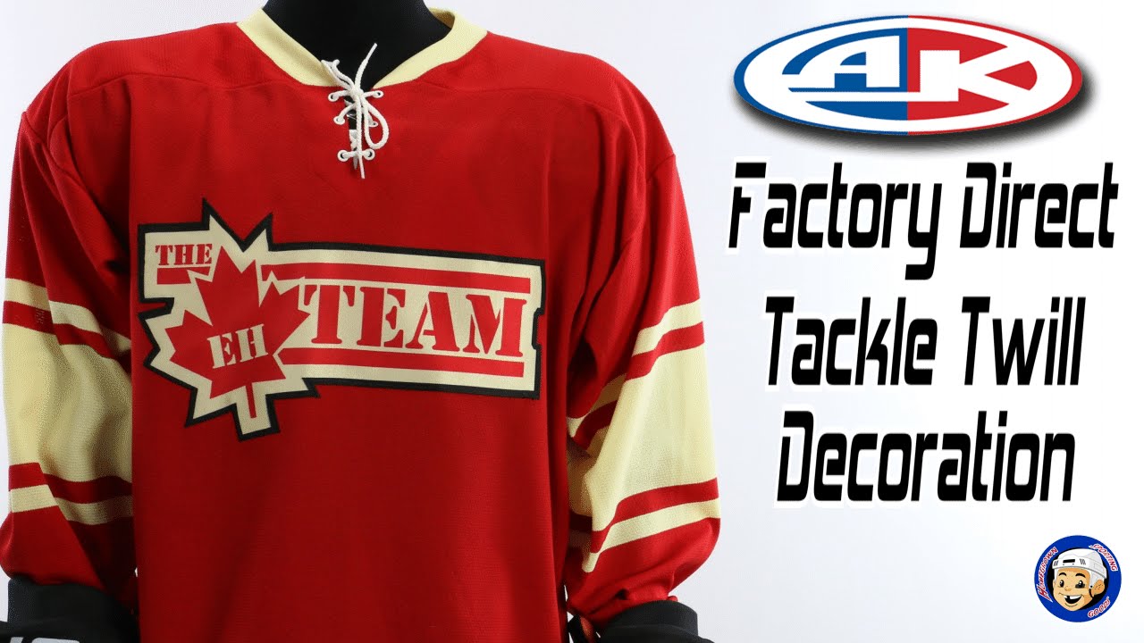 Athletic Knit Factory Direct Tackle Twill Decoration | Hockey & Baseball - Homegrown Sporting Goods