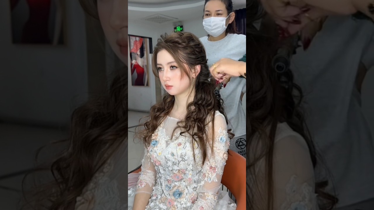 bridal hairstyles wedding party 2026 #makeup #hairstyles #shorts