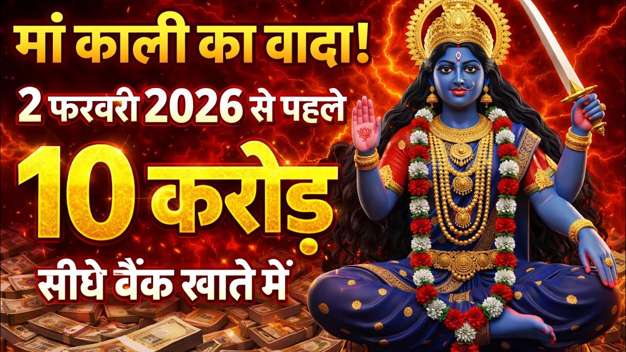 मां काली का वादा! 2 फरवरी 2026 से पहले 10 करोड़ सीधे बैंक खाता में आयेंगे..🌺maa kali ka sandesh 🌺
