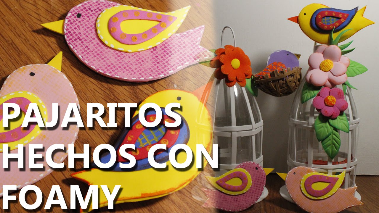 COMO HACER UN PAJARITO CON FOAMI (goma eva) | Manualidades faciles para decorar tu cuarto