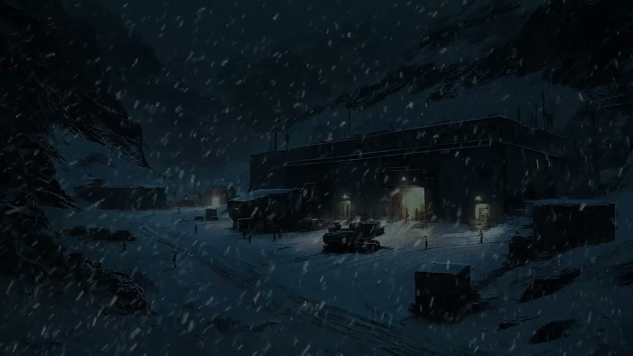 Blizzard Sounds for Sleep ❄️ Underground Shelter at Night