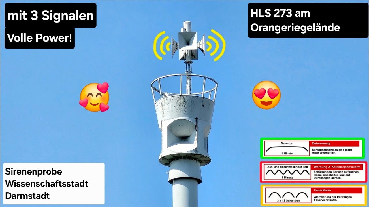 Sirenenprobe der Wissenschaftsstadt Darmstadt | Sirenenprobe HLS 273 am Orangeriegelände | 12.06.25
