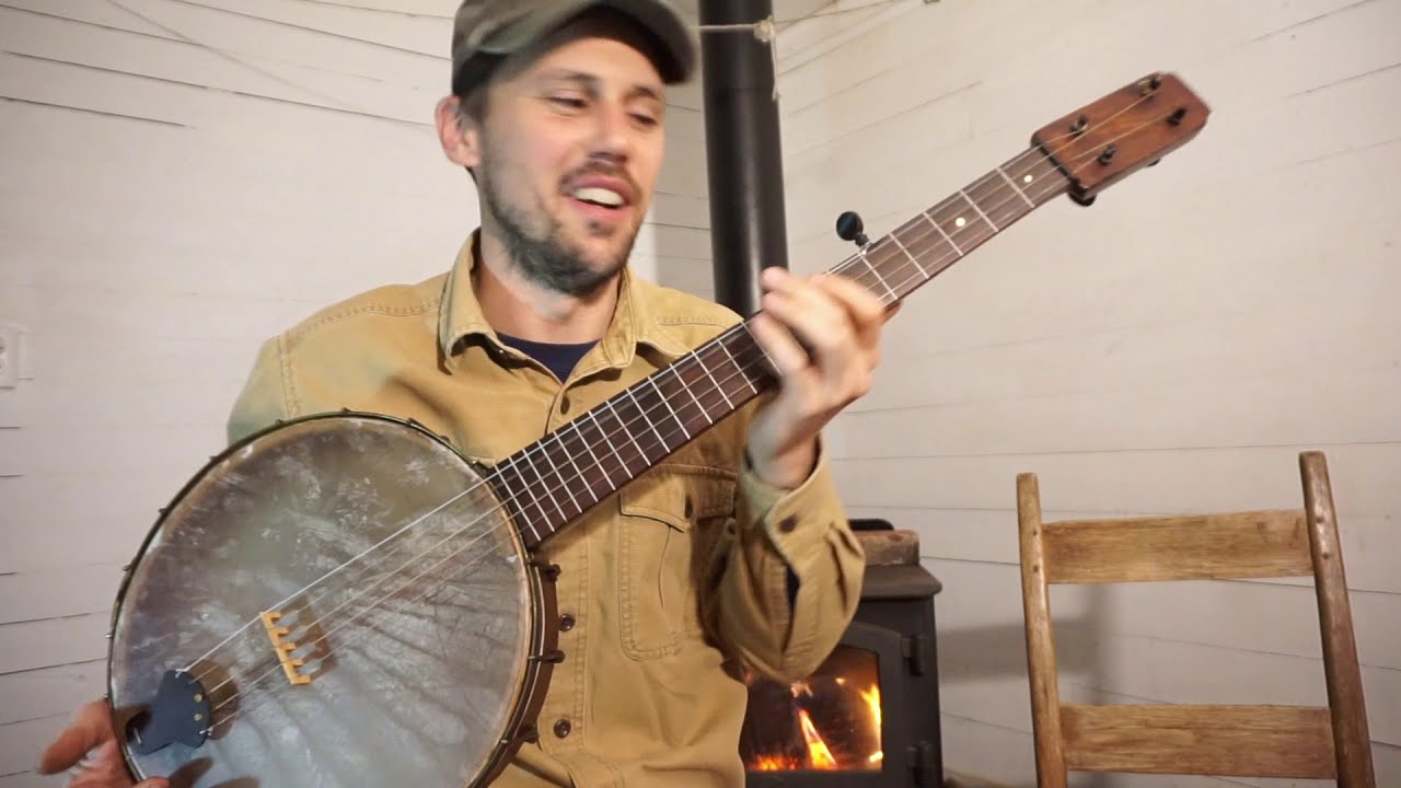 Antique Folk Art Banjo with Unusual Hardware.