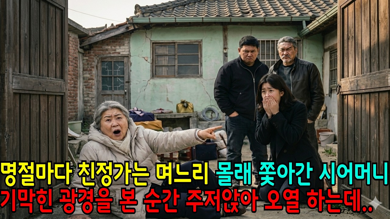 [반전사연]명절마다 친정가는 며느리 바람난줄 알고 몰래 쫓아간 시어머니 며느리 본 순간 주저 앉아 오열하는데...#시니어사연 #사연라디오 #드라마 #감동사연 #인생사연 #라디오사연
