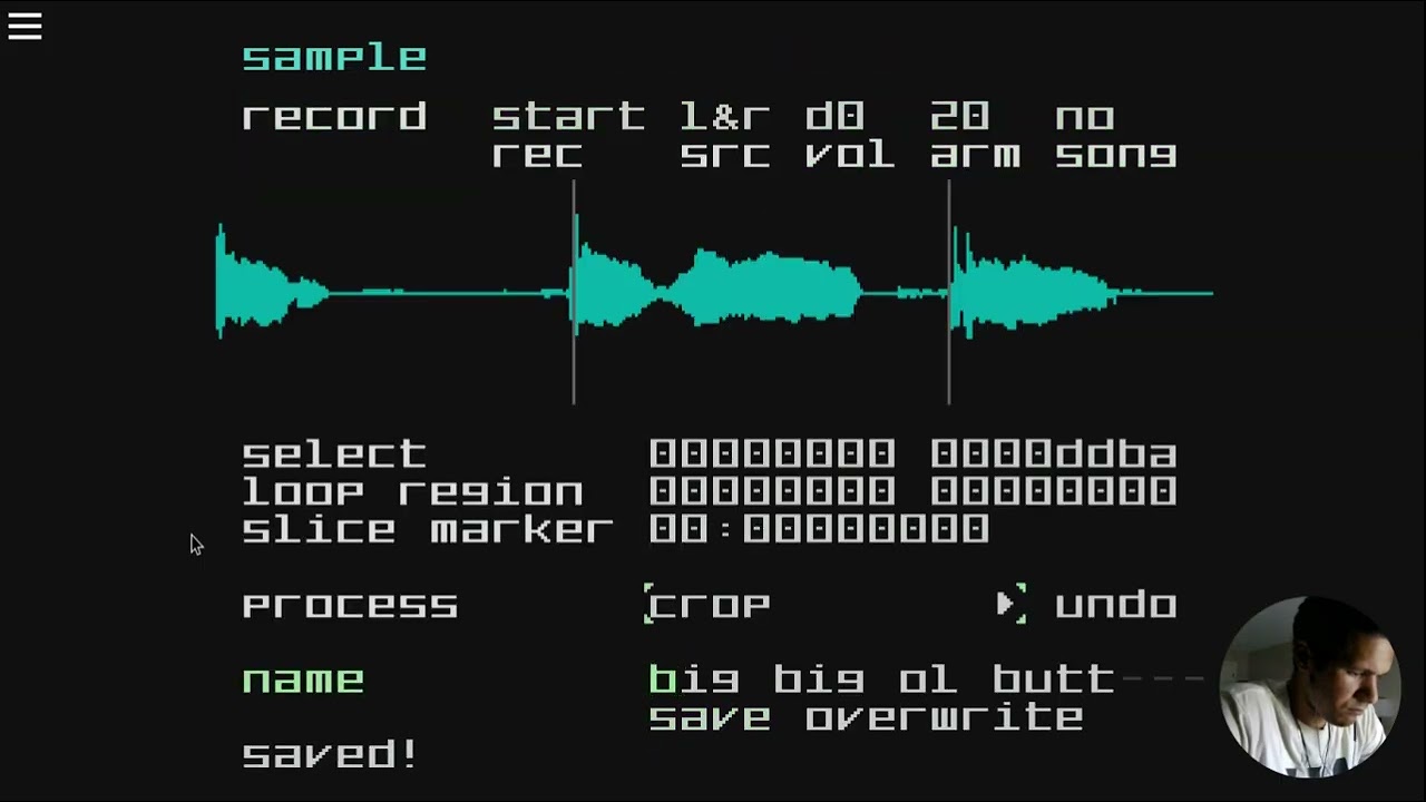 Cooking up on the DirtywaveM8 just for fun  : )