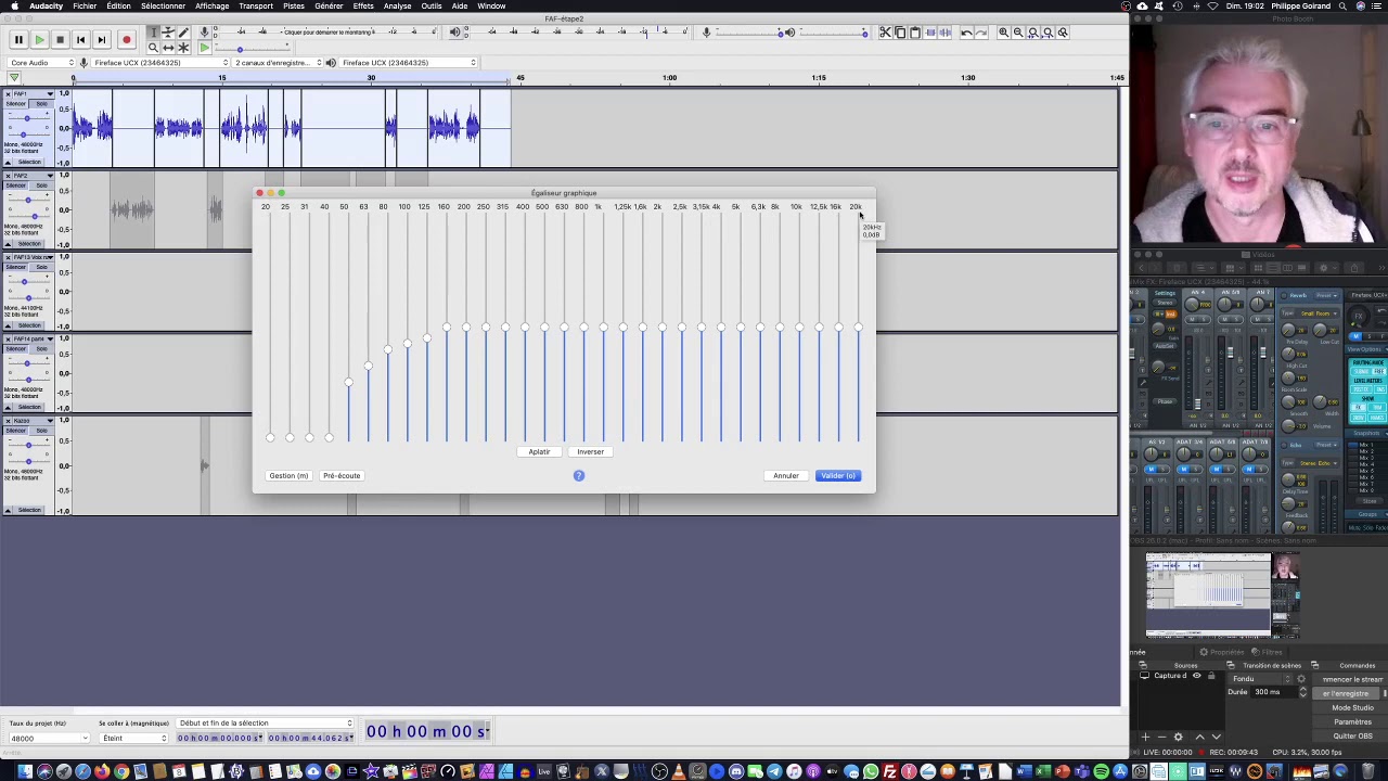 Mixage et exportation avec Audacity