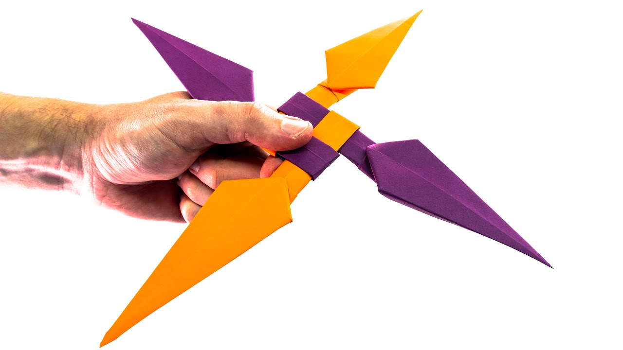 How to make a paper Ninja star. Paper weapon