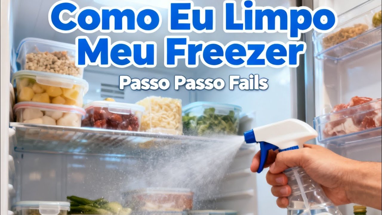 Série de 4 partes terceira de como eu limpo o freezer 