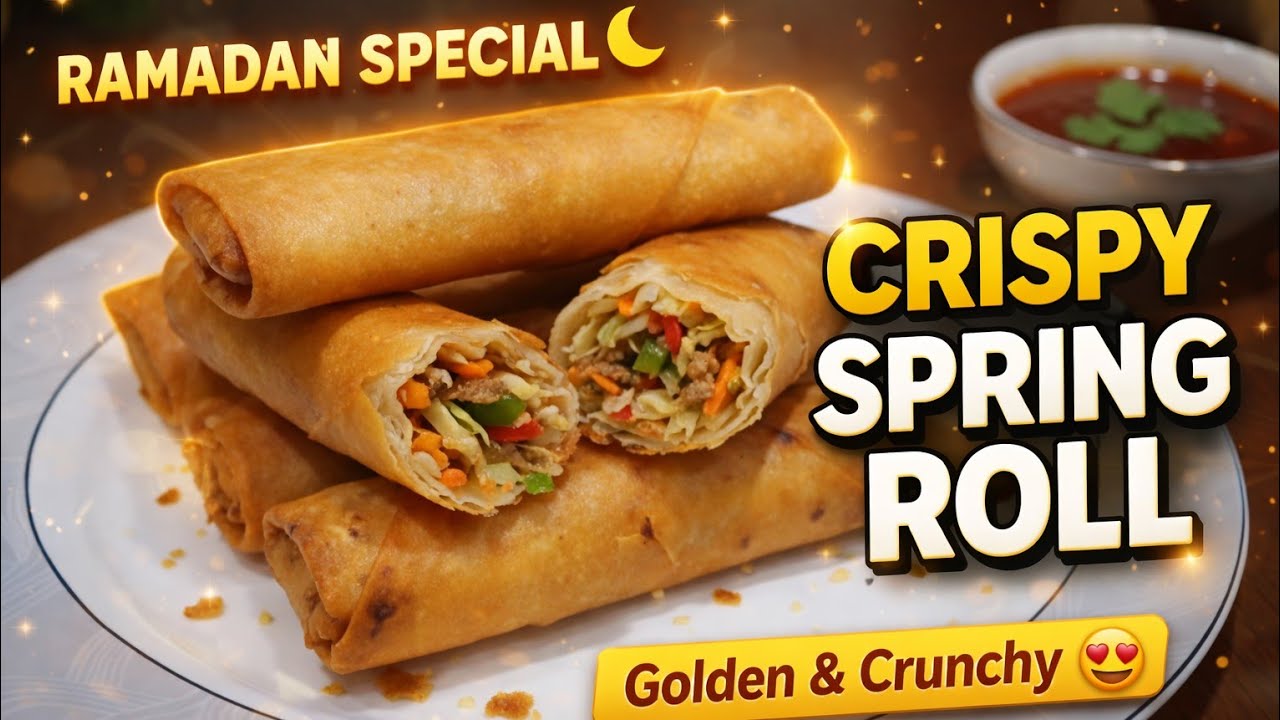 Ramzan Special Crispy Chicken Spring Rolls| Golden & Crunchy Iftar Snack | Easy Make & Freeze Recipe