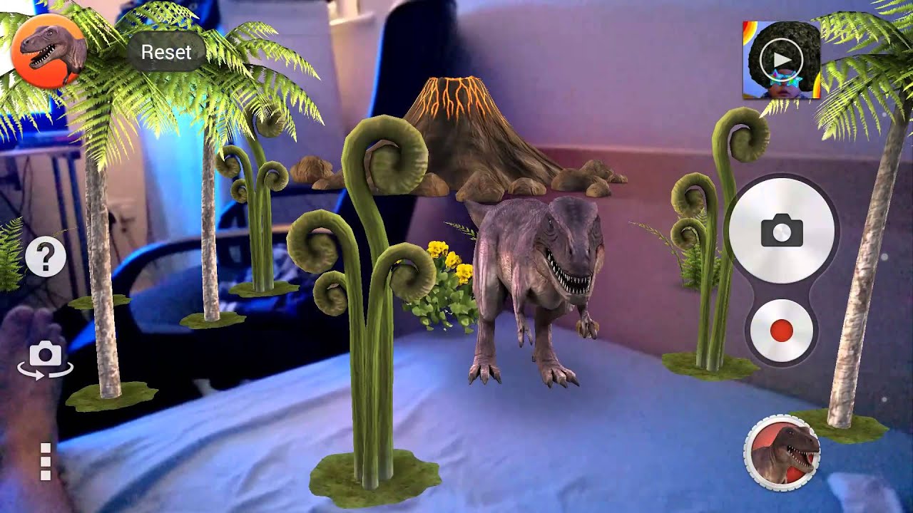 Sony Xperia Z3 AR effects dinosaur