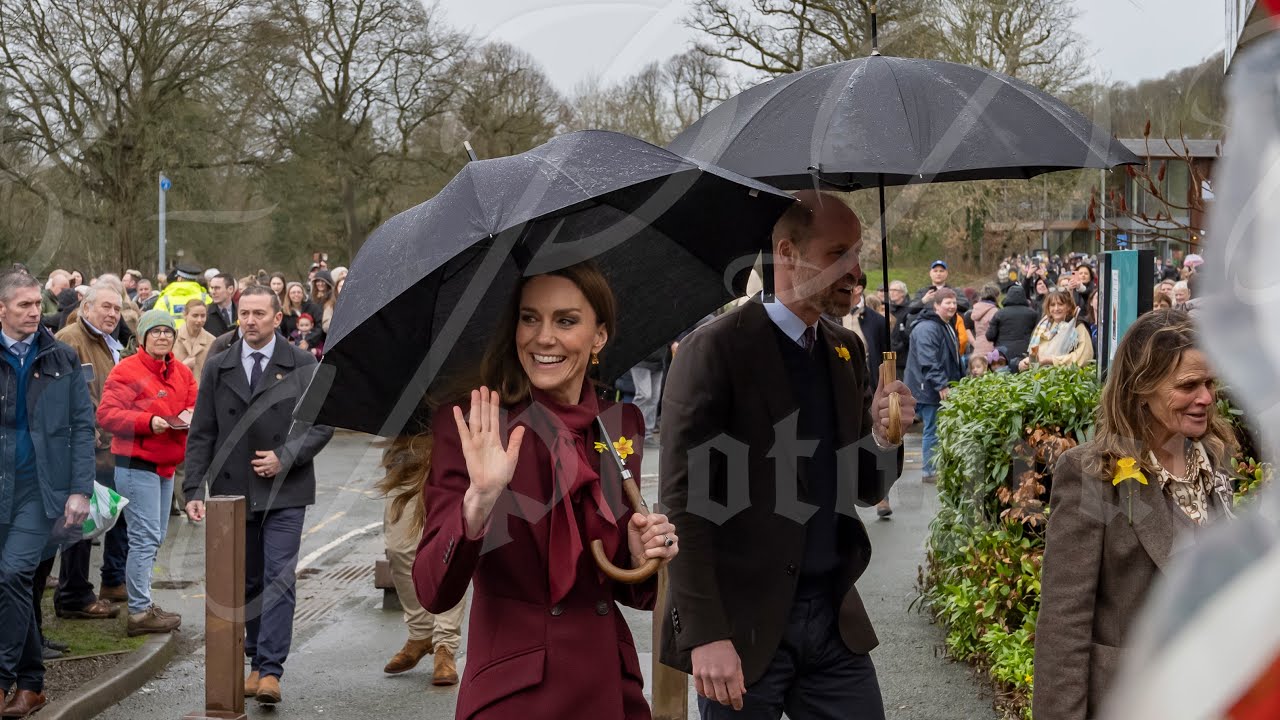 Prince and Princess of Wales visit to Newtown Powys
