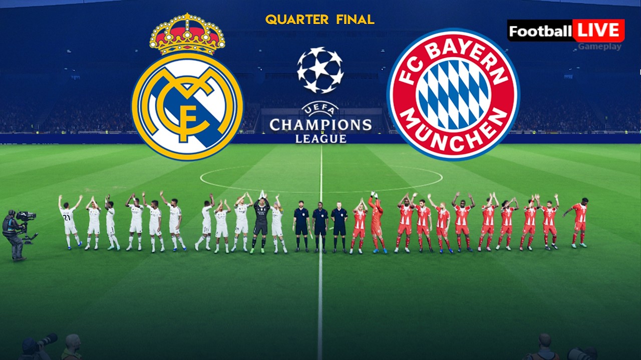 REAL MADRID vs BAYERN MUNICH - UEFA Champions League 2026 1/4 Final | Full Match | Simulation PES