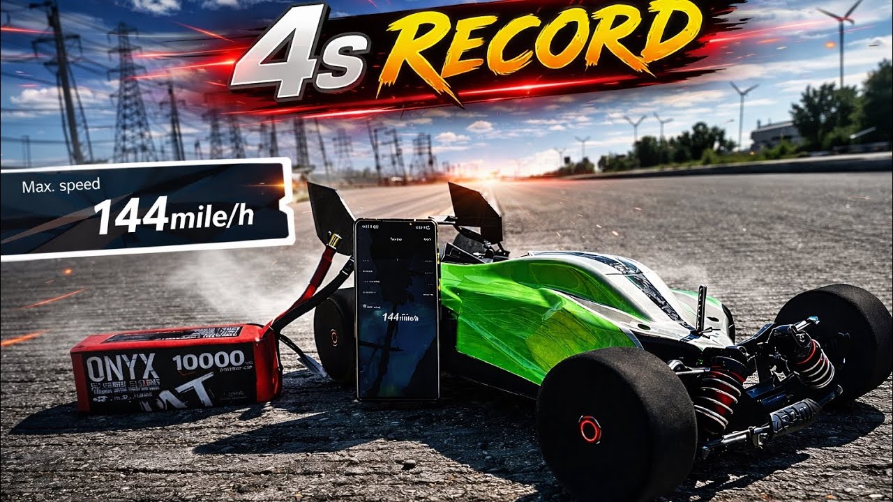 Arrma Typhon 6s 144 mph on 4s .. ( Worlds Fastest on 4s) powered by ONYX PHAT PACK!