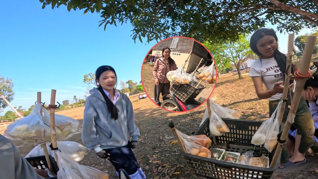 มีสาวมาช่วยขายขนม//ມີສາວມາຊ່ວຍຂາຍເຂົ້ານົມ