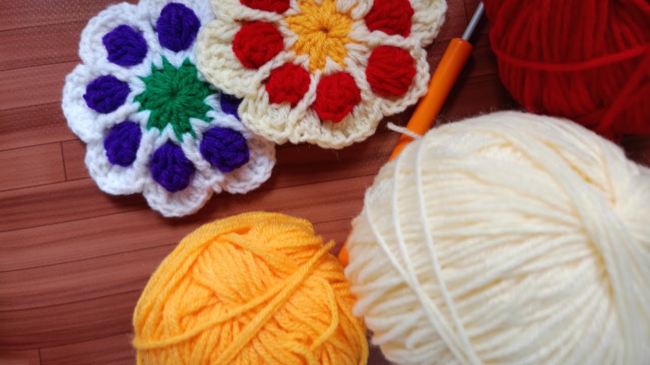 😻WoW Crochet Flower (Layered) Tutorial