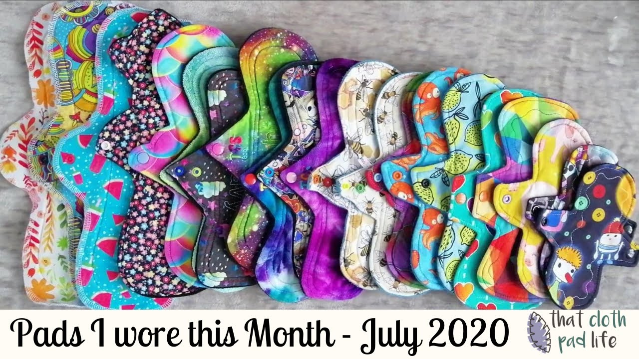 Pads I wore this month! Two cycles! July 2020 #WIWTM