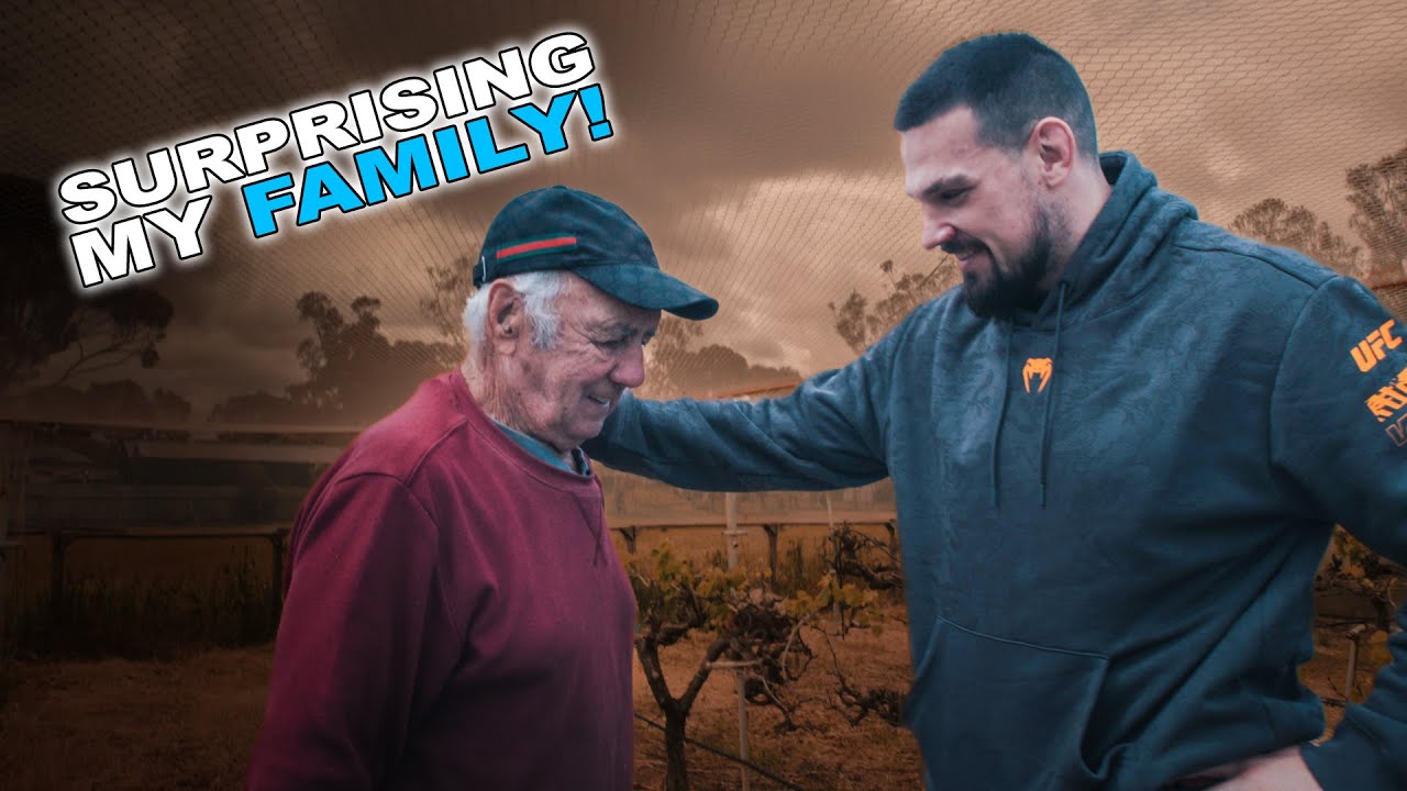 Surprising my family after winning my UFC debut!
