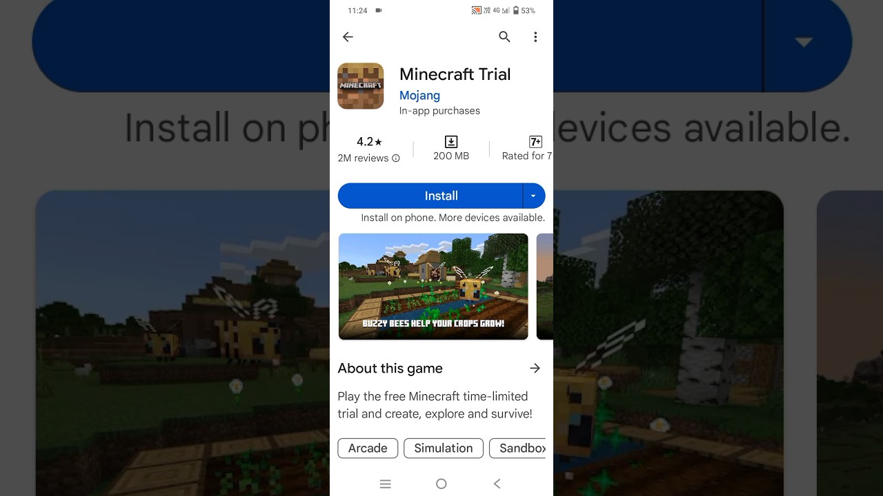 How to download Minecraft Trial in Mobile #shorts