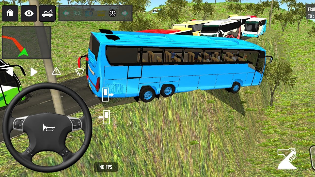 Euro Bus Driving Game Public Transportation 2024 -  Indonesia Bus Simulator Android Gameplay #1865