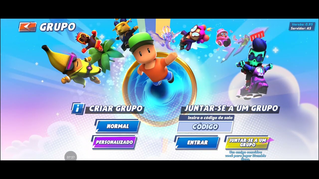 Jogando stumble guys e mitei muito 