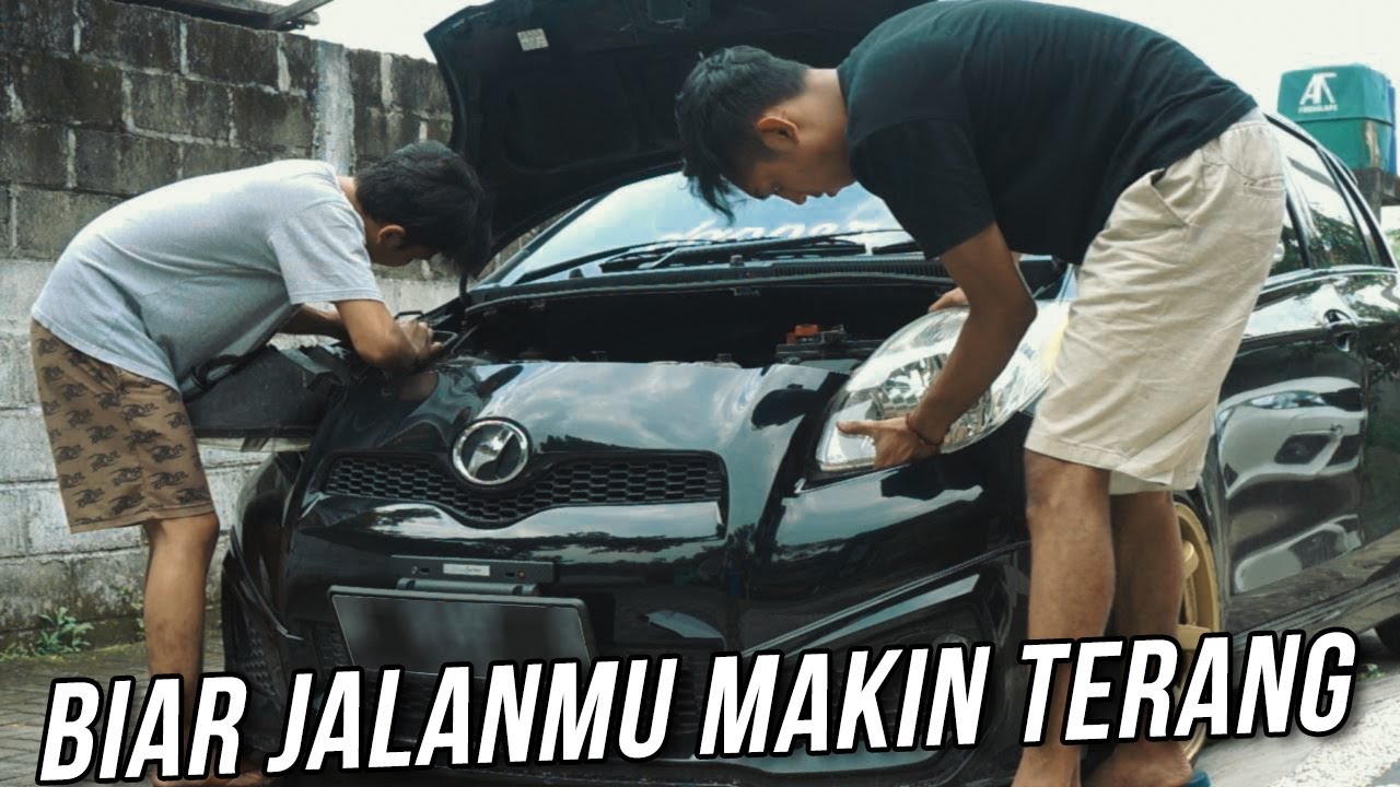 Pasang Lampu LED Pada Si Tores ( Toyota Yares ) || Yaris E 2012