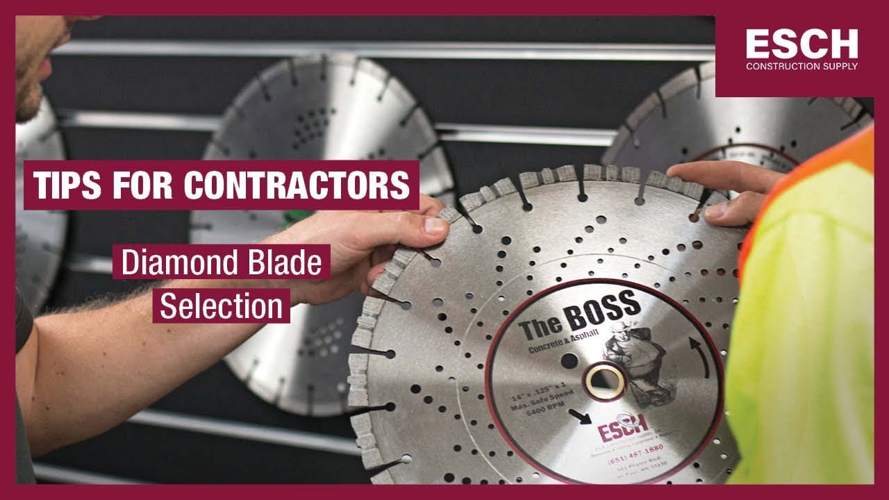 Select the RIGHT Diamond Blades - High-Speed Blades for Cut-Off Saws | Esch Construction Supply