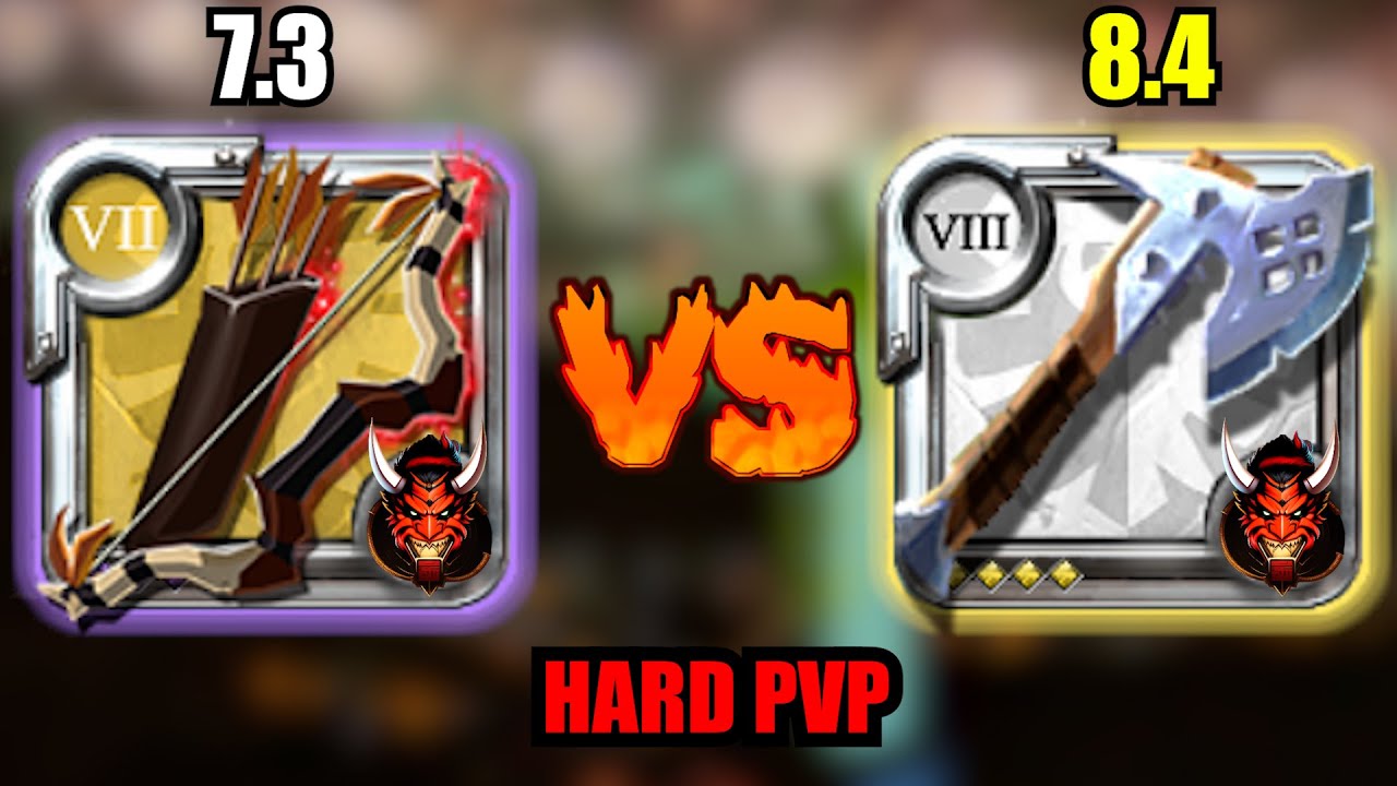 🔥🥊 Arco 7.3 vs Hacha 8.4 😥 Combate Complicado | ✅ Solo PvP | 🟠 Albion Online En Español
