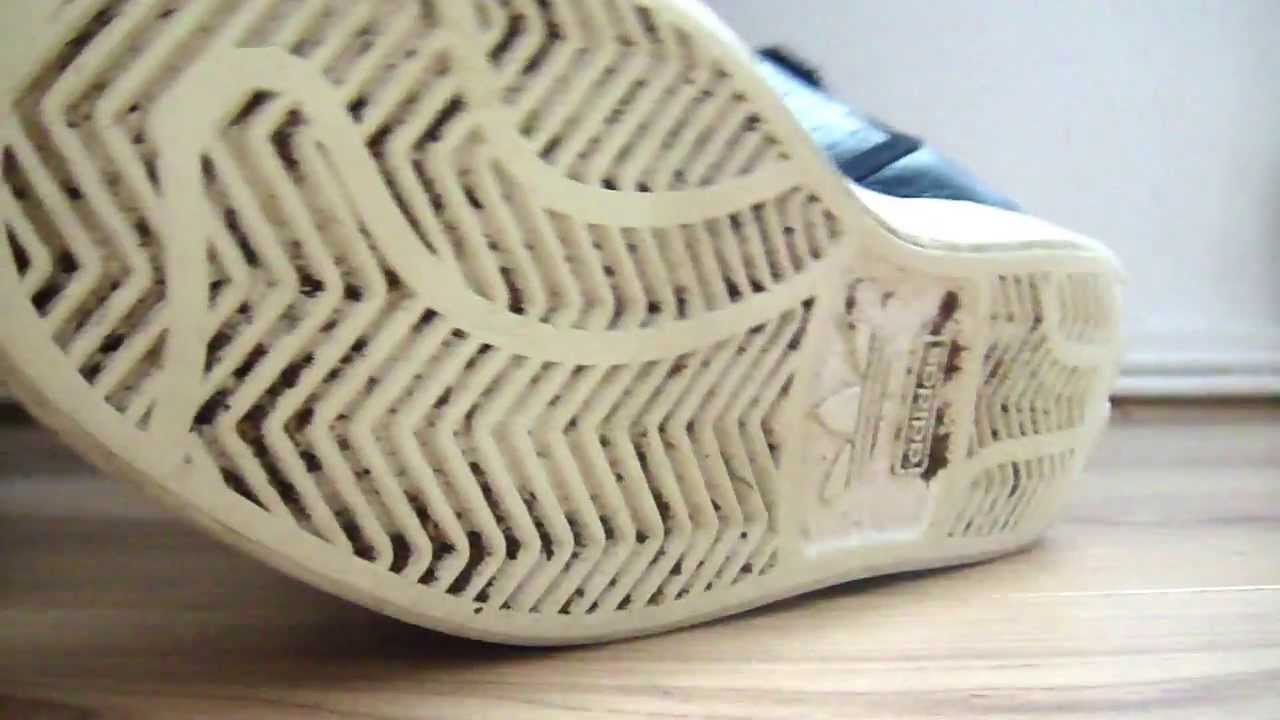 Well worn Adidas Adi Rise high tops