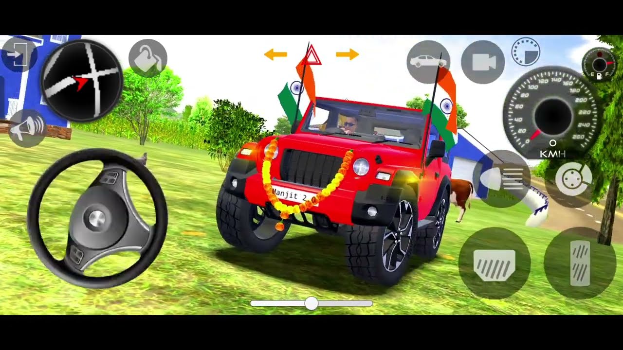 Modified Mahindra Thar😈Games:Indian Red Thar (Gadi Wala Games) Car Game Android Game - #2025