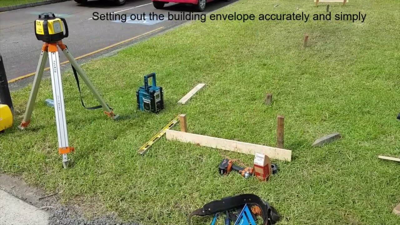 Setting out a mm perfect 'building peg' for slab on ground