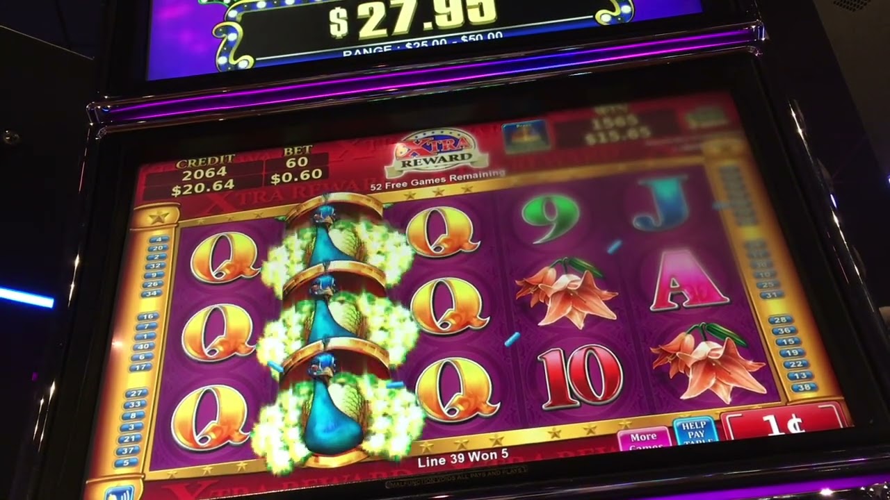 Adorned Peacock Slot Machine play @$0.60 bet only. My$ lasted  long time