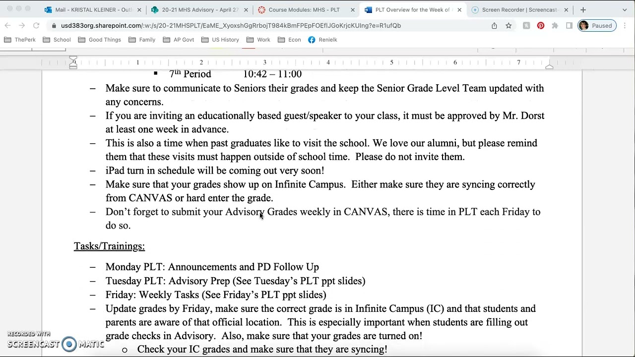 PLT for the Week of April 25 29 2022