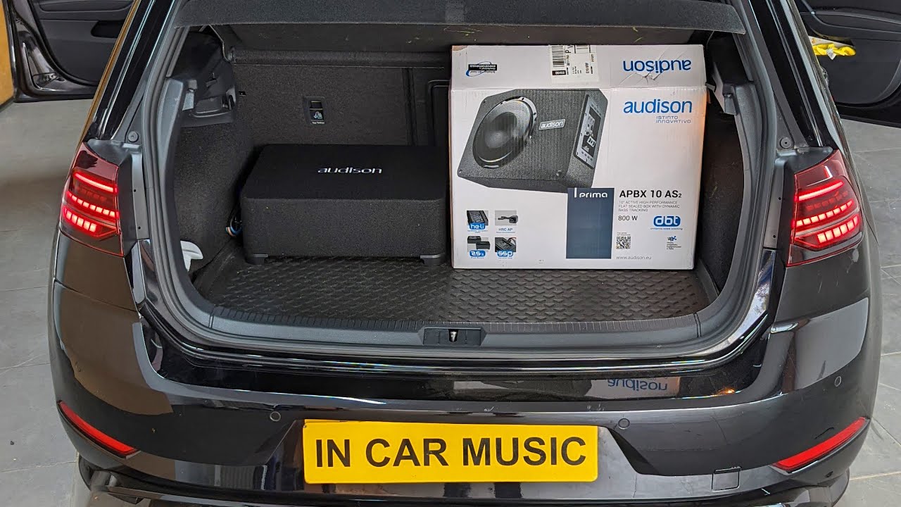 Volkswagen Golf R Mk7 Audison Prima APBX 10 AS Active 10" Subwoofer Compact Enclosure 400W RMS