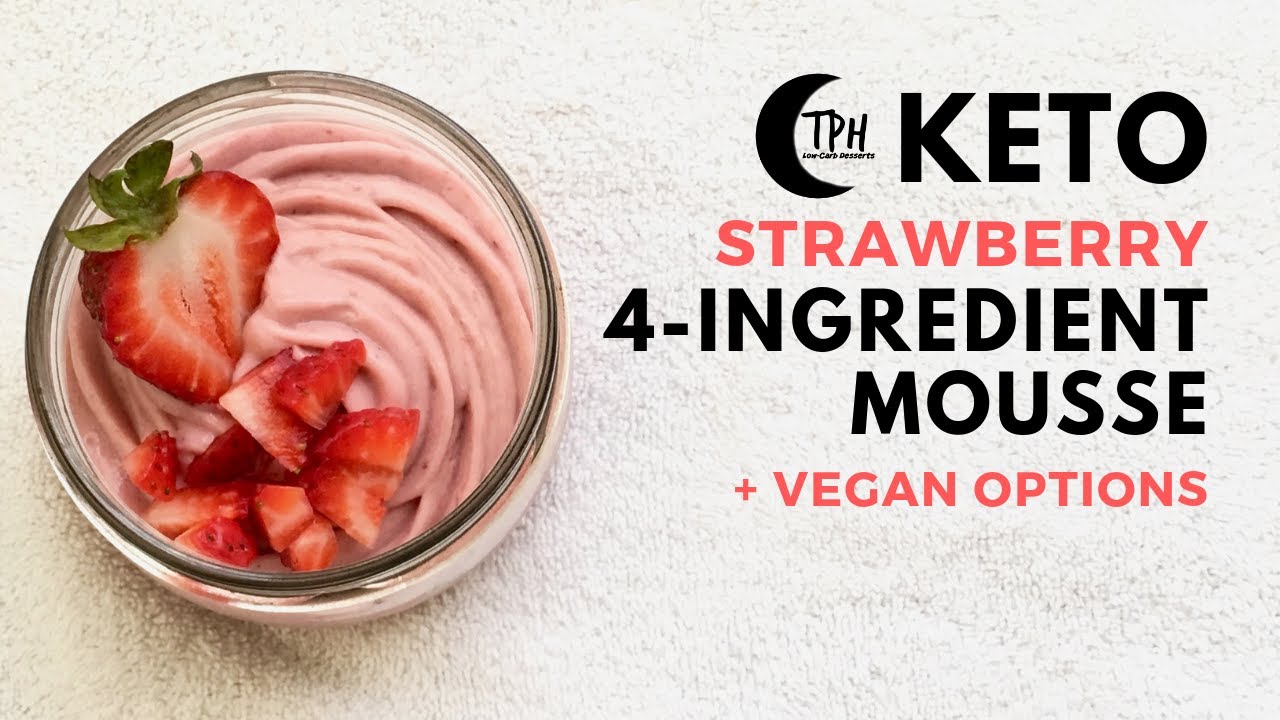 Easy Keto Strawberry Mousse | Low-Carb 4-Ingredient Dessert Recipe