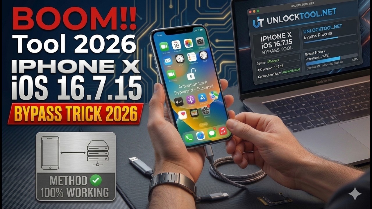 Iphone 🚀 iPhone X iOS 16.7.15 iCloud Bypass 2026 | Full UnlockTool Tutorial & Remote Fix